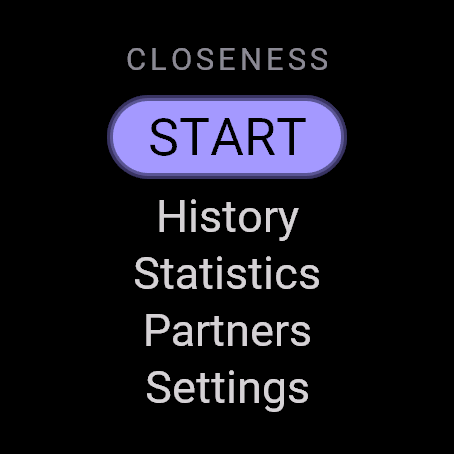 Home: START, History, Statistics, Partners, Settings